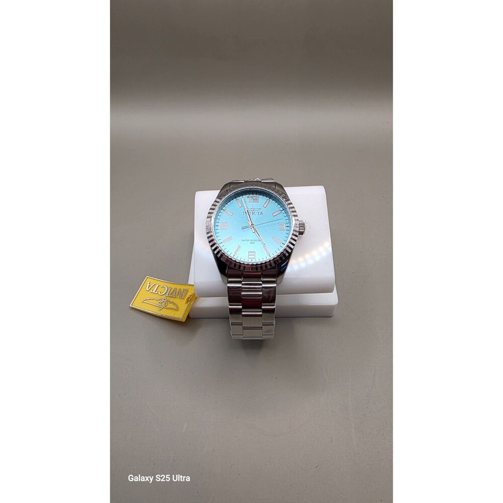 Invicta Specialty Stratus 43mm Men's Quartz Watch Light Blue Dial Stainless
